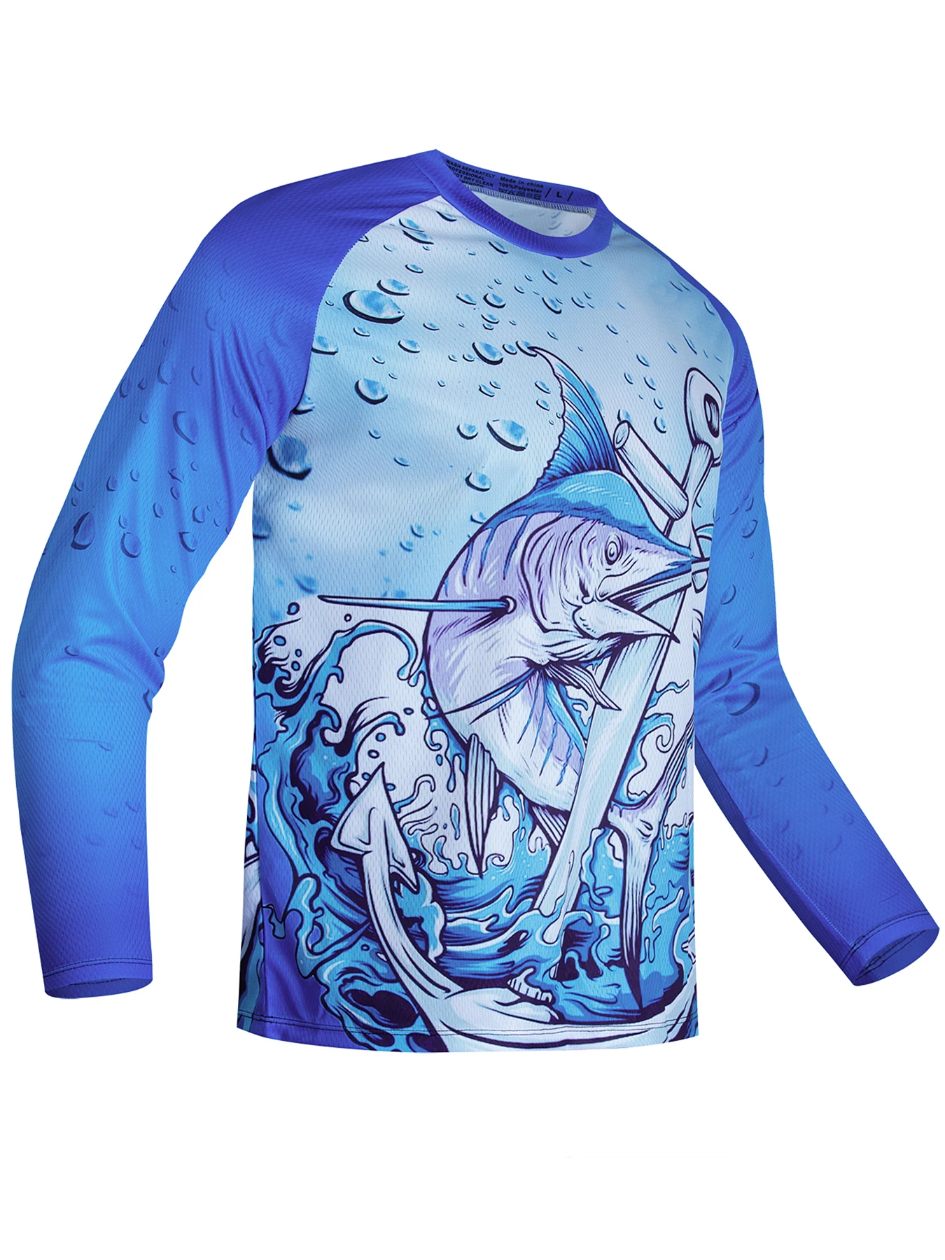 남성용 야외 스포츠 통기성 낚시 셔츠, 긴팔 성능 낚시 의류, 자외선 차단 맨투맨, 2024 신상