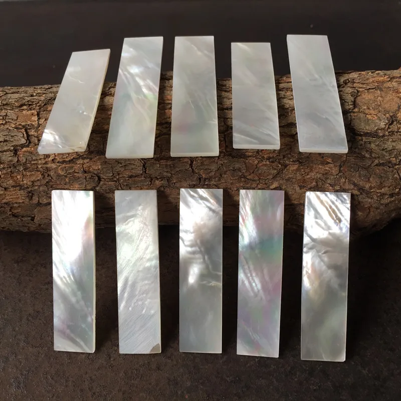 60mm/15mm/2mm Natural White Mother Of Pearl Shell Slice For Musical Instrument Accessories And Wood Inlay Carved Material 5pcs natural shell ornaments
