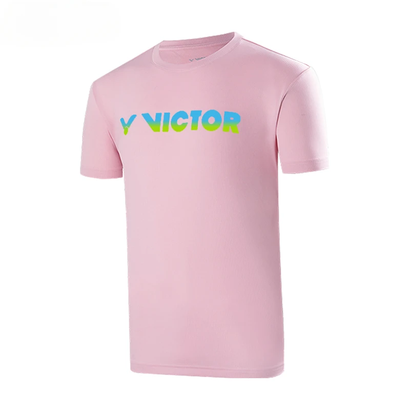 Mens Training Tshirt Victor Badminton Clothes Men's and Women's Competition Training Clothes Summer Short Sleeved Quick Drying Sports T-shirt
