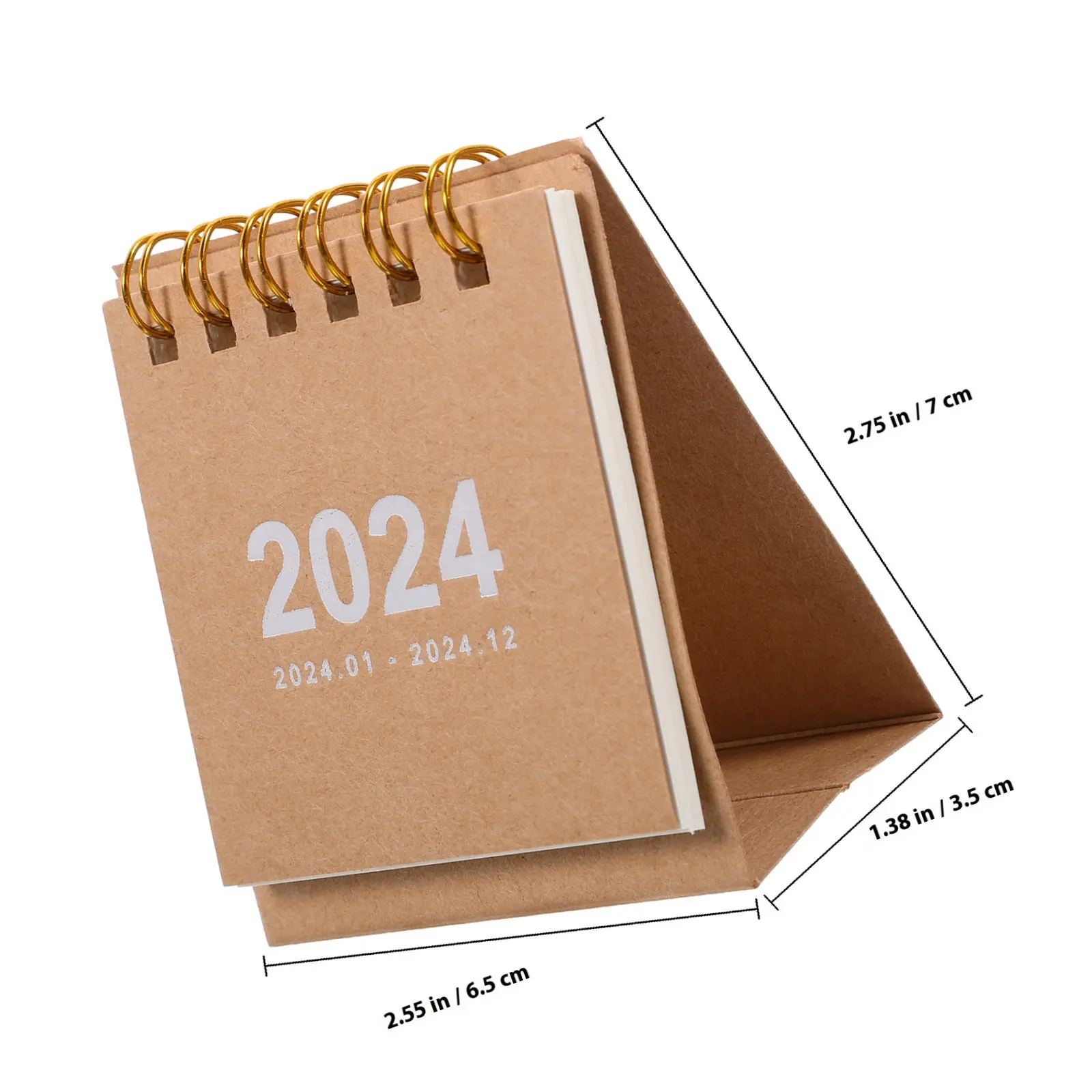 컴팩트 미니 책상 달력 종이 제작품 스탠딩 캘린더 데스크탑 테이블 2024 사무실 일일 월간 플래너