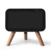 GGMM Round Wood Stand for Amazon Alexa Echo Show 5 3rd Gen Speaker, Wooden Dock with Metal Frame Home Decoration Birthday Gift