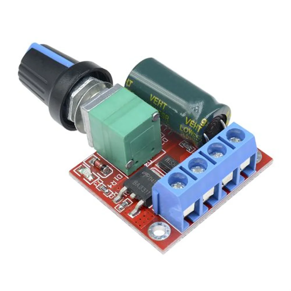 Motor Speed Controller 5Pcs Mini 5A 90W PWM 12V DC 5V-35V Adjustable Speed Regulator Control Governor Switch 24V