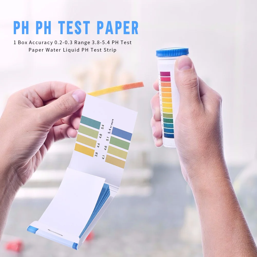1 Box Accuracy 0.2-0.3 Range 3.8-5.4 PH test Paper Water Liquid PH test Strip Used For Testing Many Daily Necessities