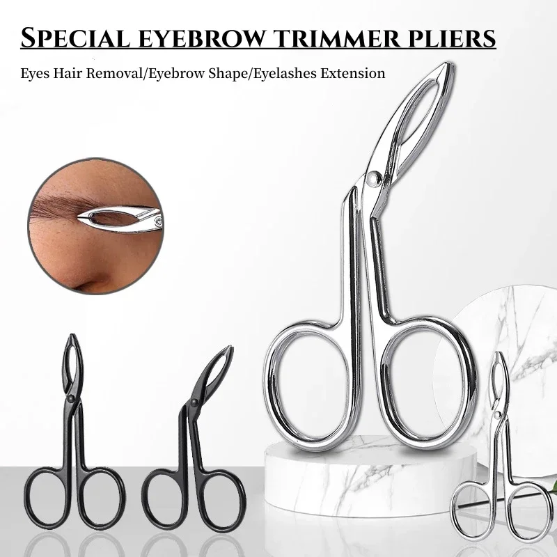 

Stainless Steel Elbow Eyebrow Pliers Clip Scissors Tweezers Straight Pointed Professional Plucking Makeup Beauty Tools