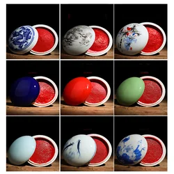 Chinese Style and Printing Mud Authentic Chinese Painting Copybooks Calligraphy Seal Ancient Style Red Cinnabar Printing Mud Oil