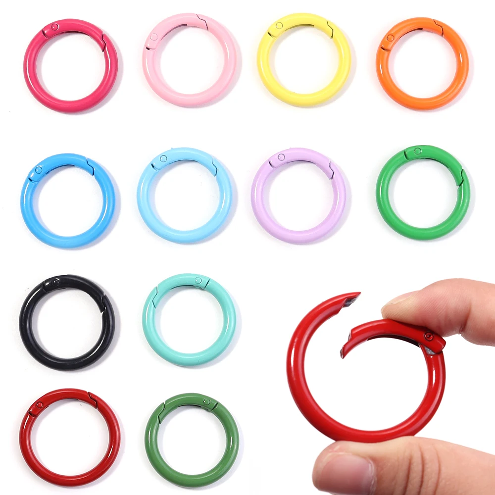 Metal O Ring Spring Clasp Carabiner Keychain Clips 5/10Pcs 25/35/41mm