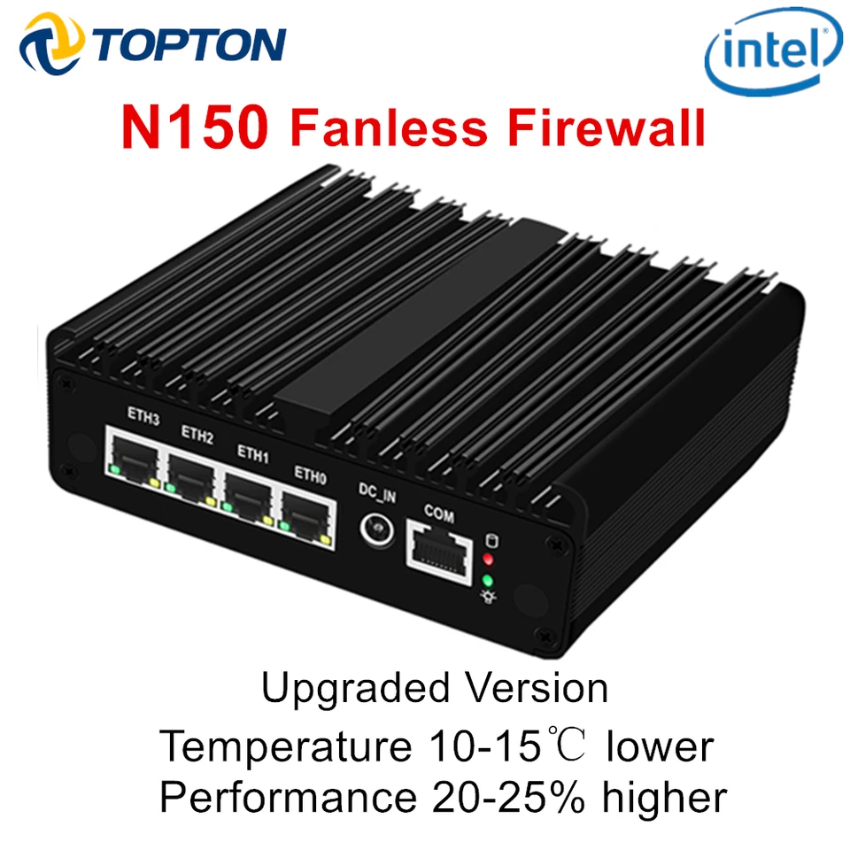 Intel N150 N100 Mini PC Firewall Router 4 LAN i226-V 2.5G Celeron