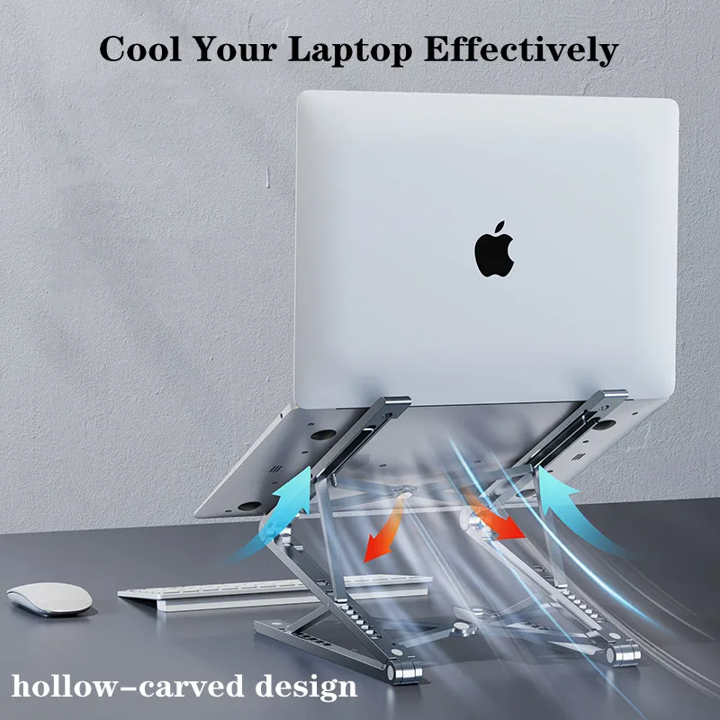 Oatsbasf-suporte Ajustável para Laptop Suporte Dobrável do Computador Almofada de Refrigeração de Alumínio Suporte para Tablet Suporte para Macbook - Imagem 2