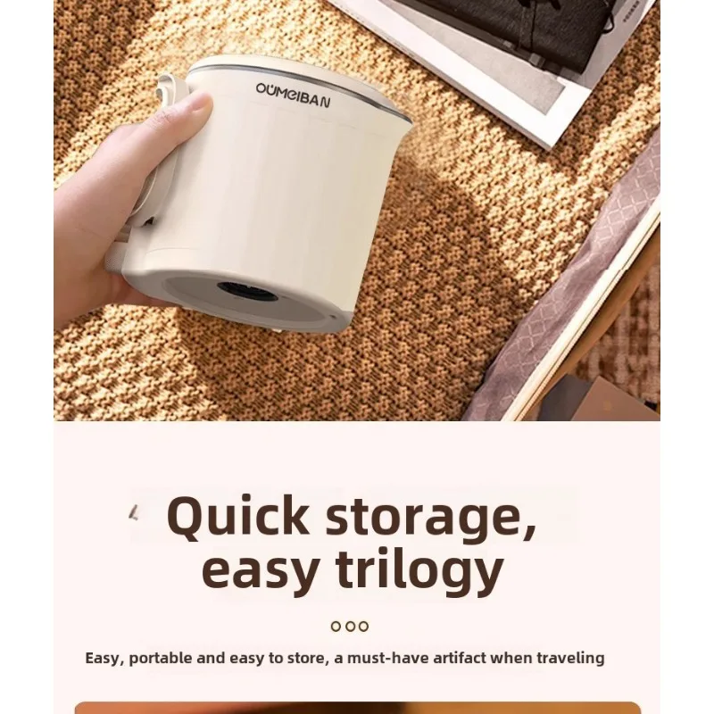 Folding electric kettle, portable stainless steel electric kettle, fully automatic mini travel kettle 5
