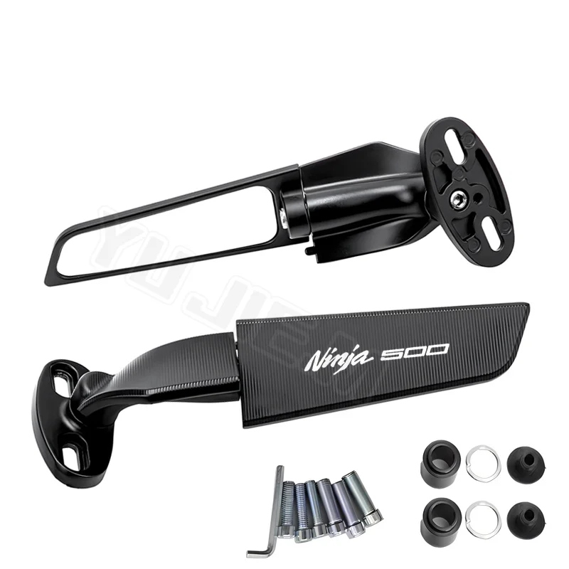 For Kawasaki NINJA 500 NINJA500Motorcycle CNC Fixed Wing Rearview Mirror,Motorcycle Side View Mirror,Motorcycle Rear-View Mirror 2