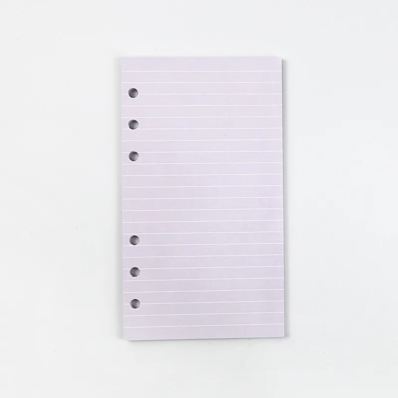 Kawaii A5 A6 Loose Leaf Notebook Refill - 40 Sheets of Spiral Binder Index Paper with Line, Grid, and Blank Pages