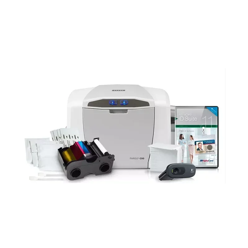 300DIP FARGO C50 PVC ID 카드 프린터(리본 포함)