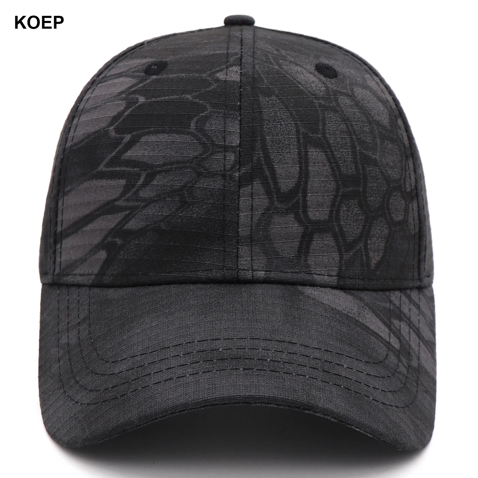 Baseball Caps Baseball Cap Outdoor Fishing Jungle Black Python Camouflage Cotton Dad Snapback Biomimetic Camo Hats KOEP KBKP2