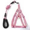 Dog Harness 1.2M Leash Set for Small Dogs Adjustable Puppy Cat Harness Vest Poodle Chihuahua Pug Outdoor Walking Pet Leash 2
