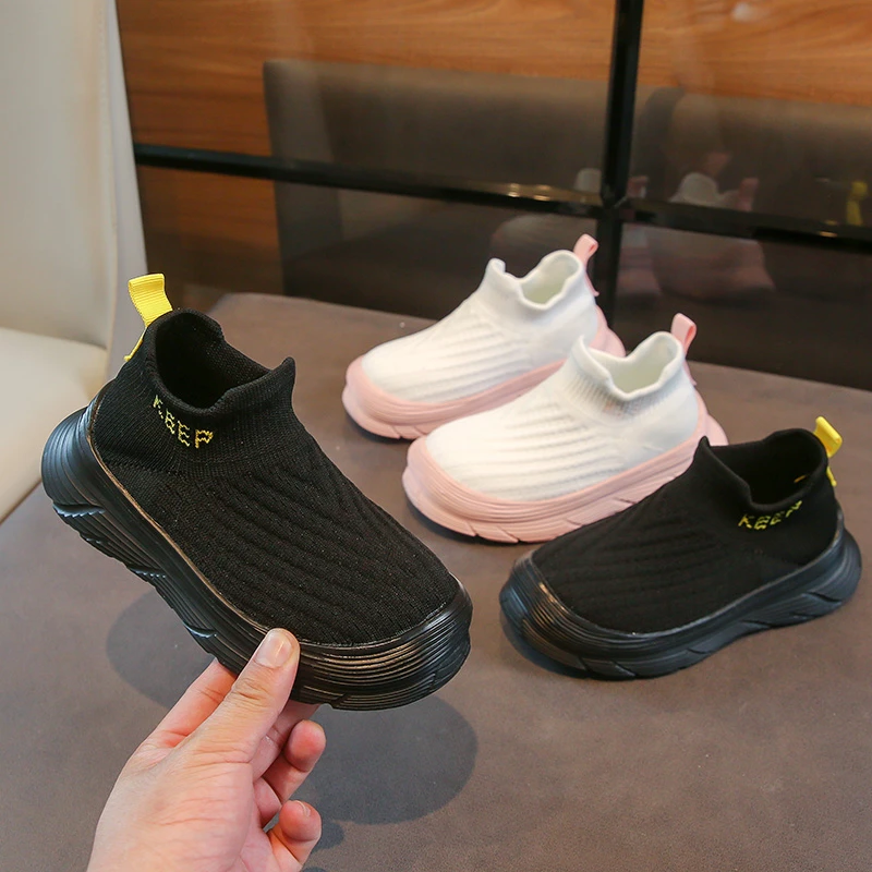 Breathable Casual Slip On Sneakers For Kids Autumn