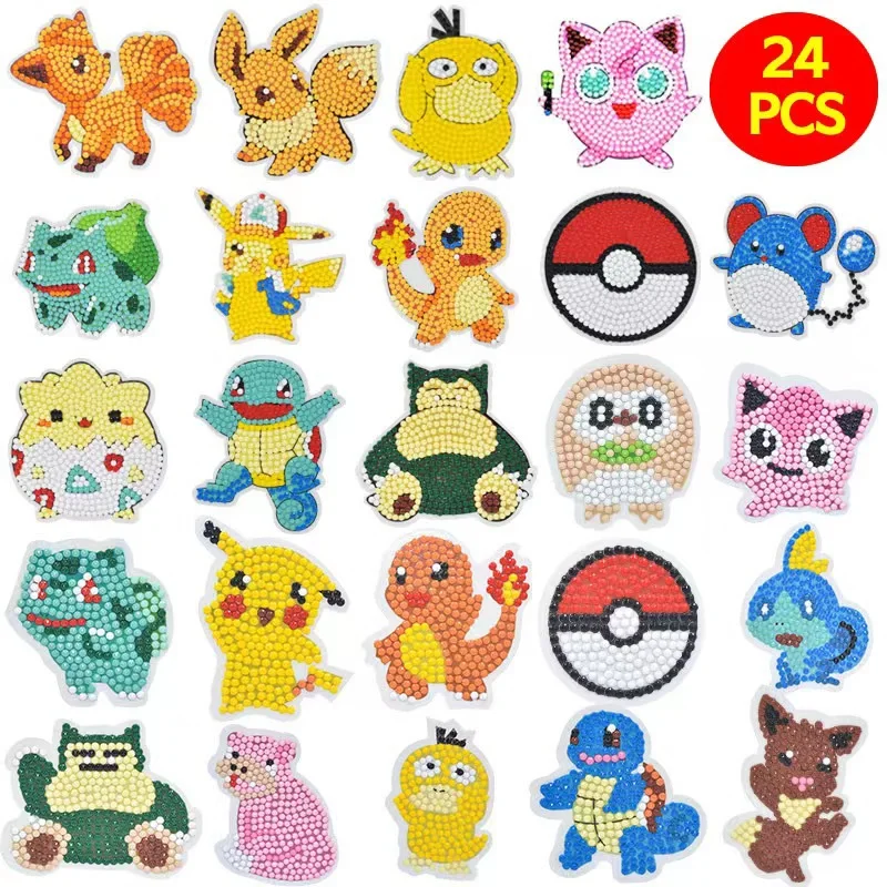 Diamond Painting 5D Diamond Painting Cartoon Pikachu Animal DIY Child Sticking Drills Embroider Handiwork Enthusiast Doodle Schoolbag Best Gifts