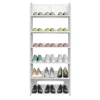 Wood-plastic Board Six Tiers Carved Shoe Rack White A Living Room Furniture 5