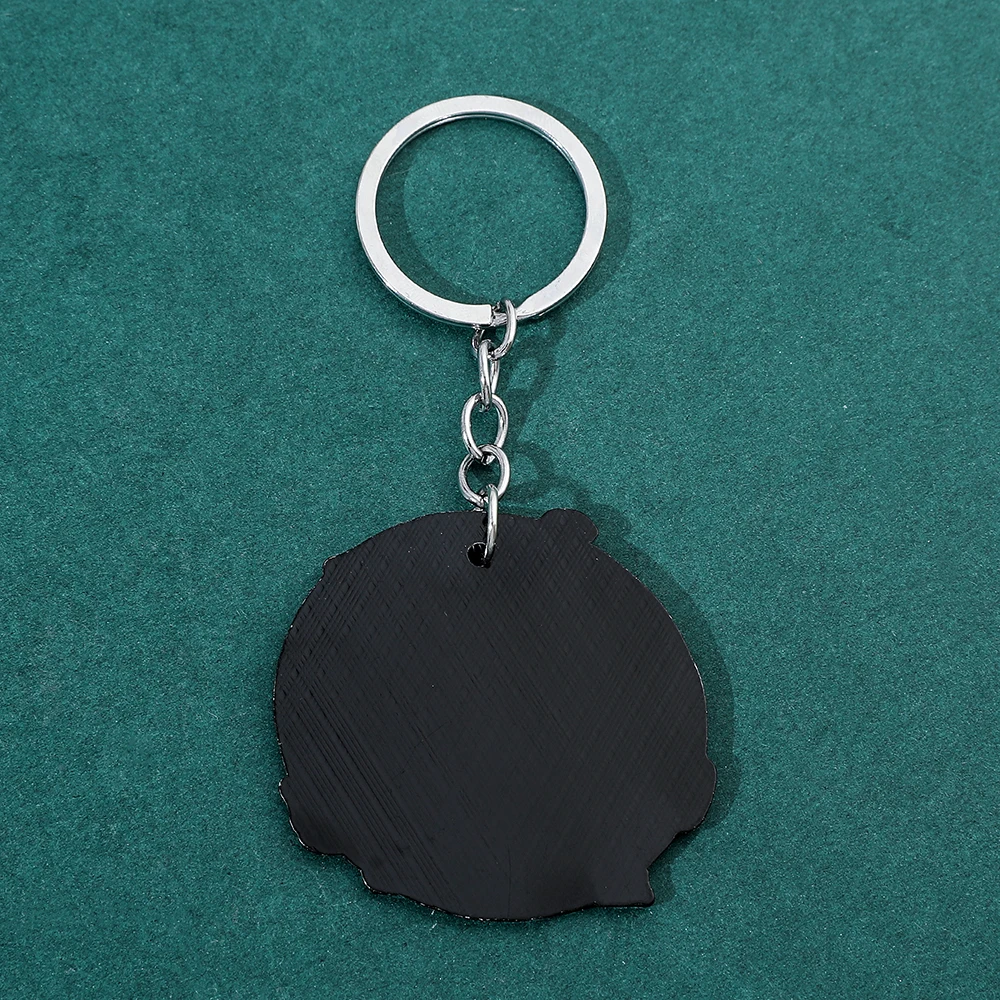 Retro Movie-Inspired Metal Keychain with Enamel Charm - Perfect Gift