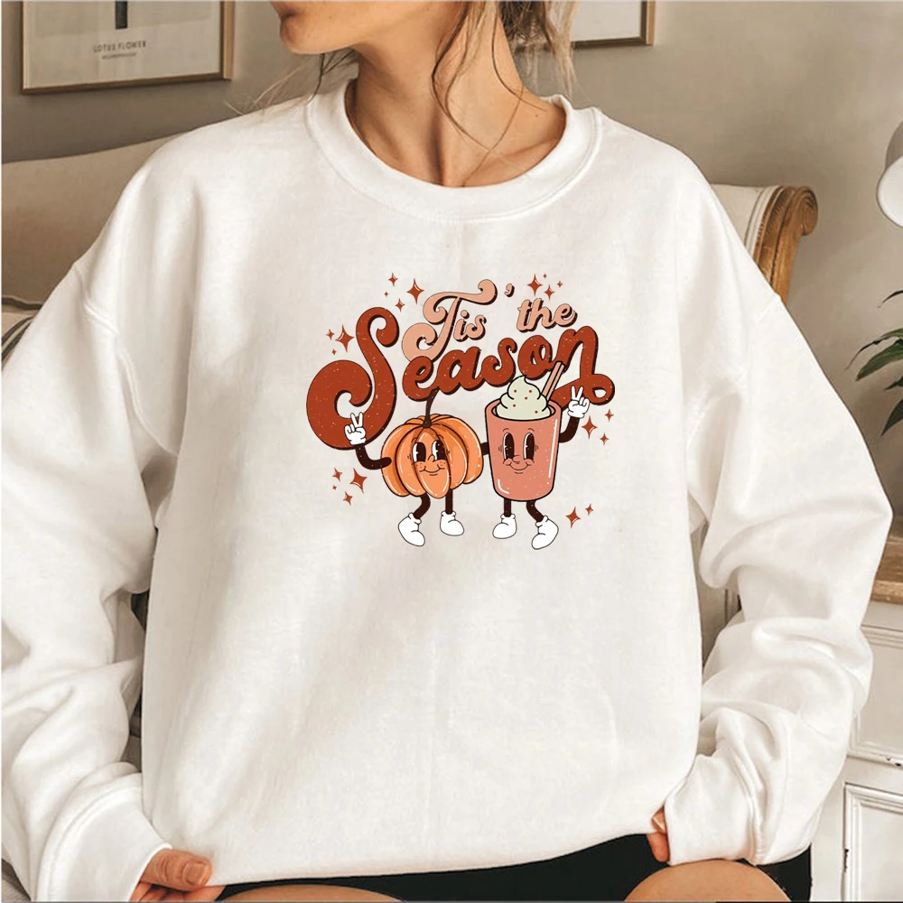 Sudadera Con Café De Otoño Para Mujer, Suéter De Acción De Gracias