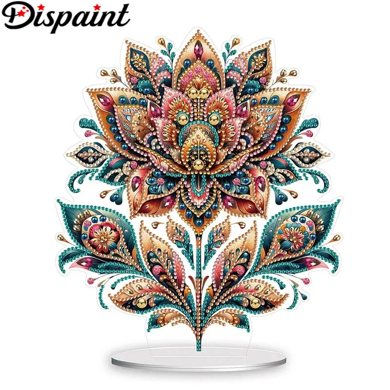 

Dispaint 5D DIY Diamond Painting Special Shape Drill Desk Ornament Flower Embroidery Rhinestone Cross Stitch Home Tabletop Decor