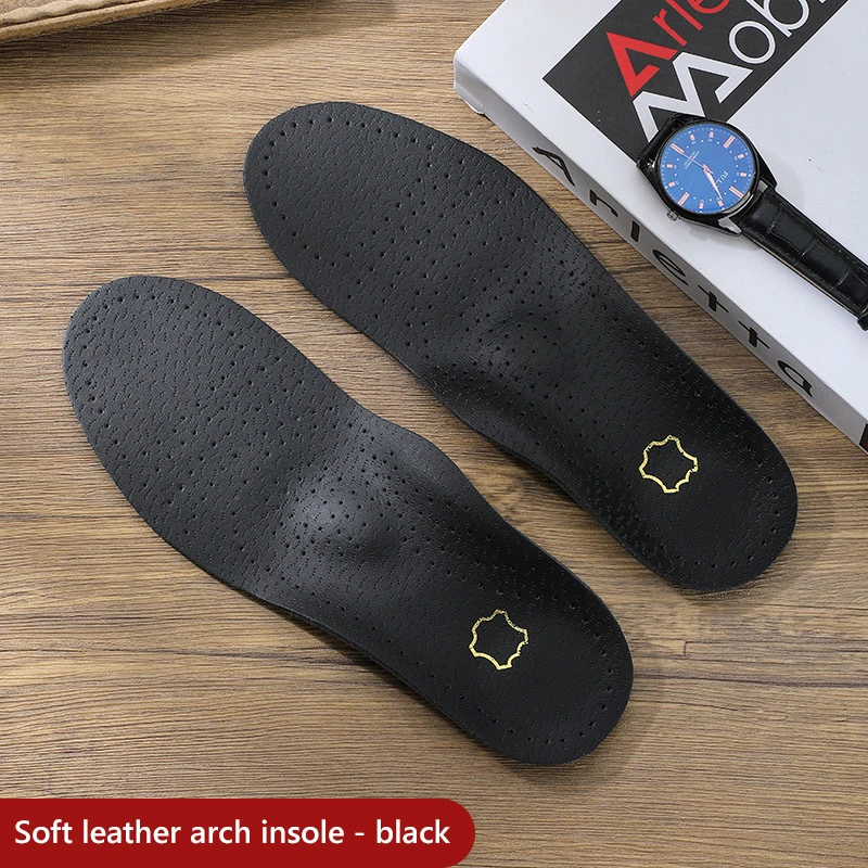 1 paar Leder Orthopädische Einlegesohlen Arch Support Einlegesohle Plattfüße Plantarfasziitis Schuh Pads Qualität Leder Deodorisierung Schuh Sohle – Detail 8