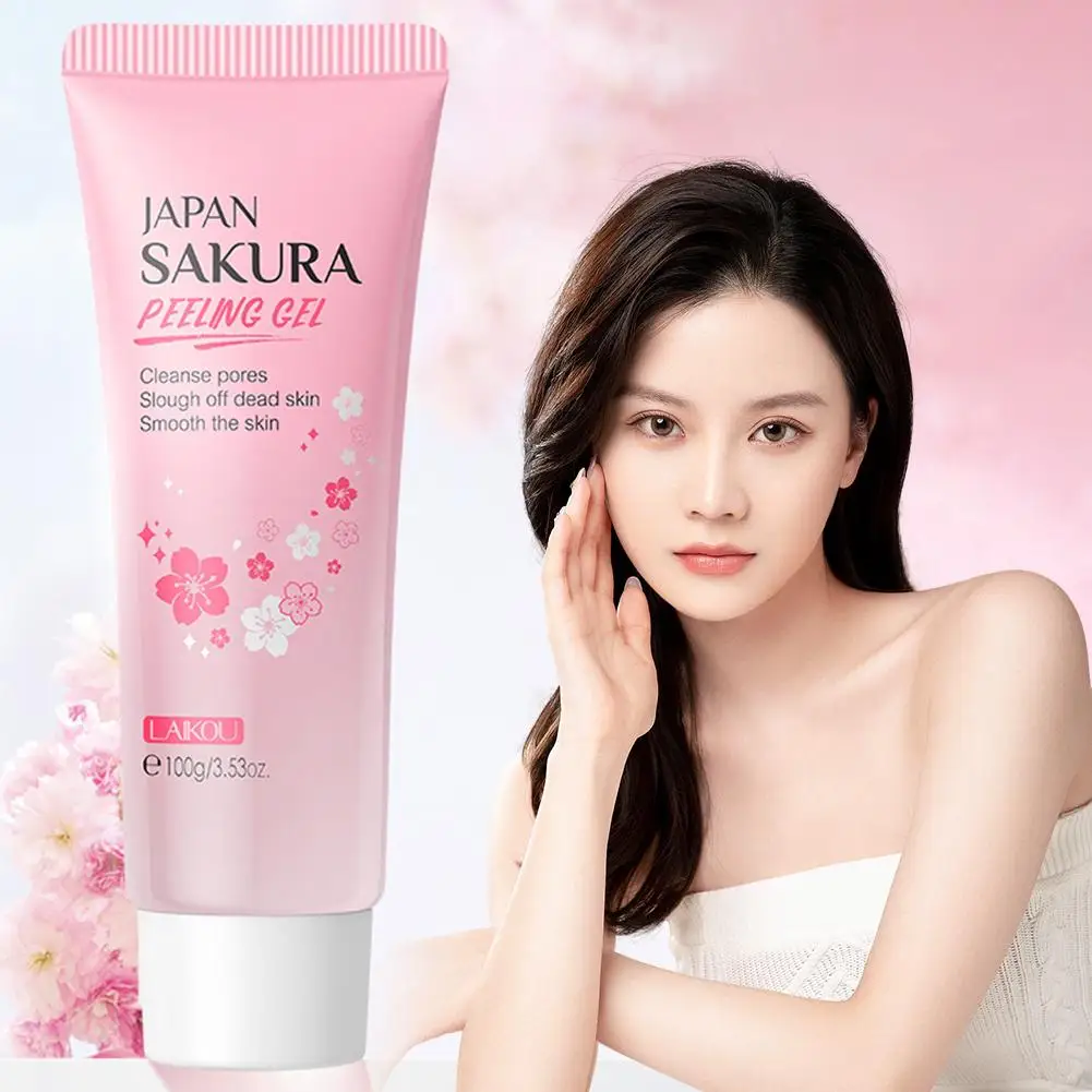 

For Sakura Exfoliating Peeling Gel Facial Scrub Moisturizing Repair Beauty Scrubs Cream Care Face Whitening Skin Nourishing N0V6