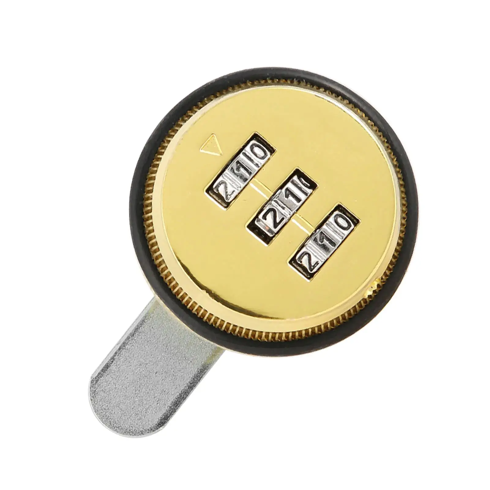 3-Digit Password Cam Lock-Zinc Alloy 30mm Combination Lock for Drawers & Mailboxes-Gold Finish
