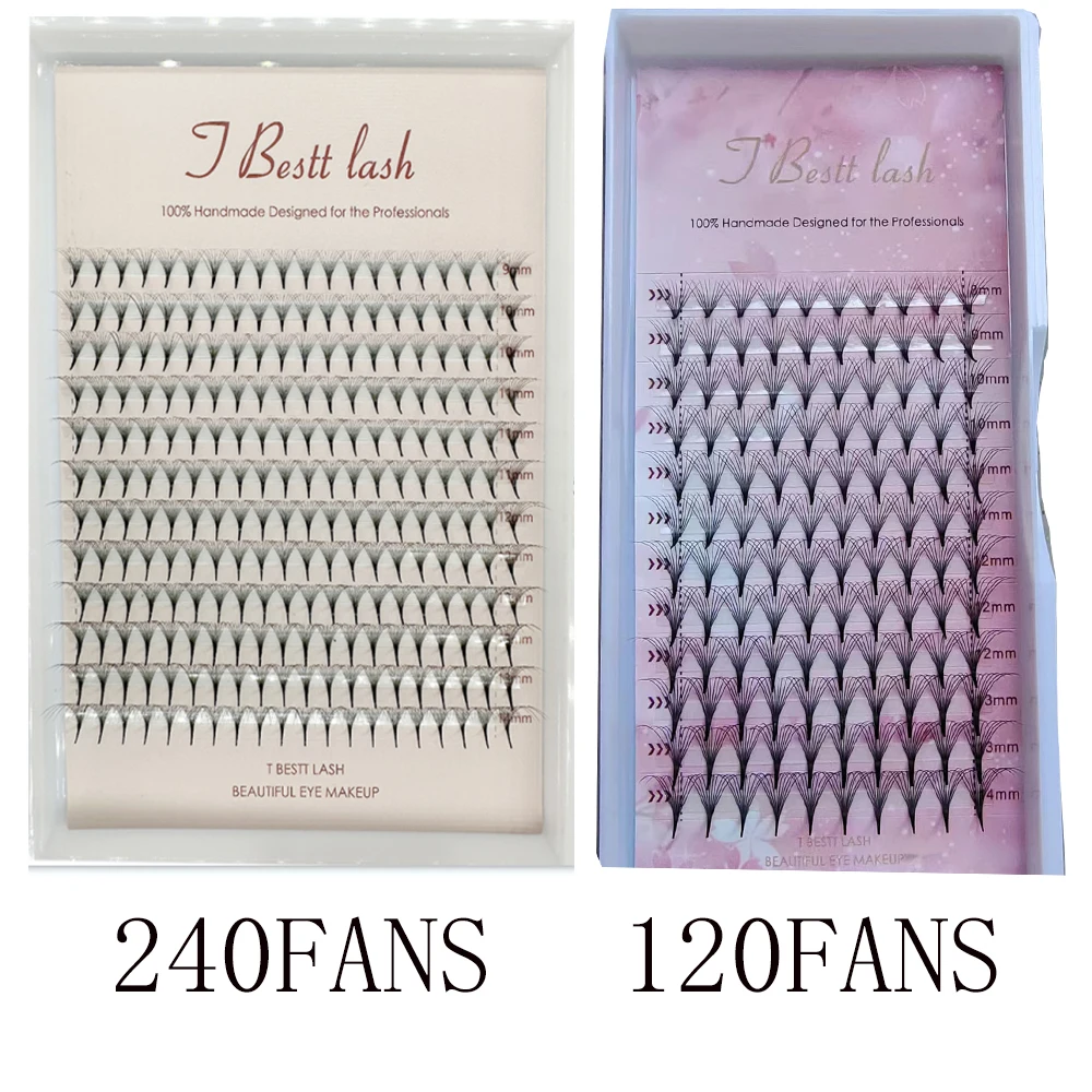 TBestt 5D/6D/8D/10D Premade Fans Volume Russian Lashes Pre Made Volume Fans Silk Soft Eyelashes Extension