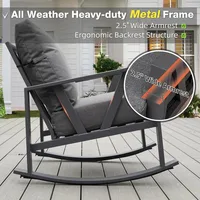 Patio Porch Furniture Set, Patio Outdoor, 3 Piece Metal Outdoor Patio Furniture Sets, Small Patio Bistro Conversation Set 2