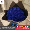 Mother's/Valentine's Day 30/50 pcs 7cm Glitter artificial flower rose girl friend wife DIY bouquet gifts for wedding Birthday 1