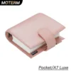 Moterm Luxe 2.0 Series Pocket Size Planner Pebbled Grain Leather A7 Notebook with 30MM Ring Mini Agenda Organizer  Diary Notepad 1