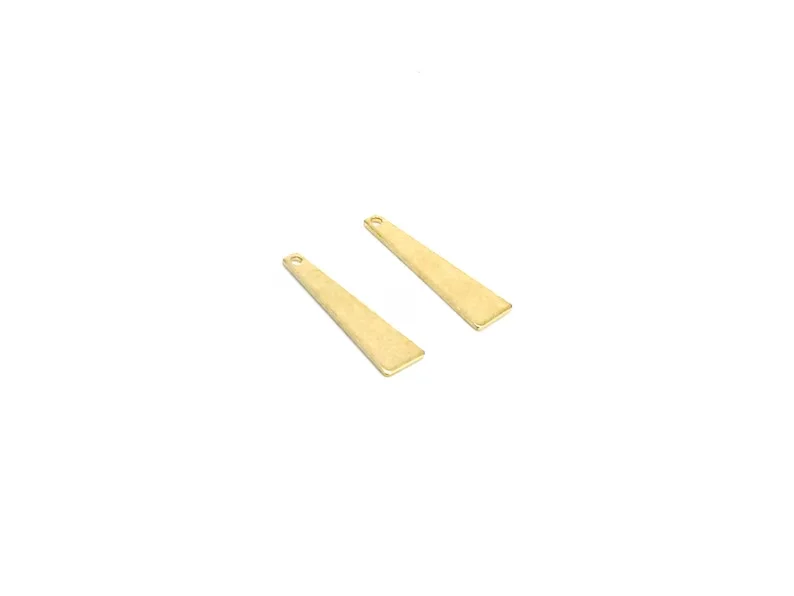 100pcs Dangling Earring Charms, Brass Stick Charm, Trapezoid Charms, Earring Findings, 14x4mm, Jewelry Making - R2488