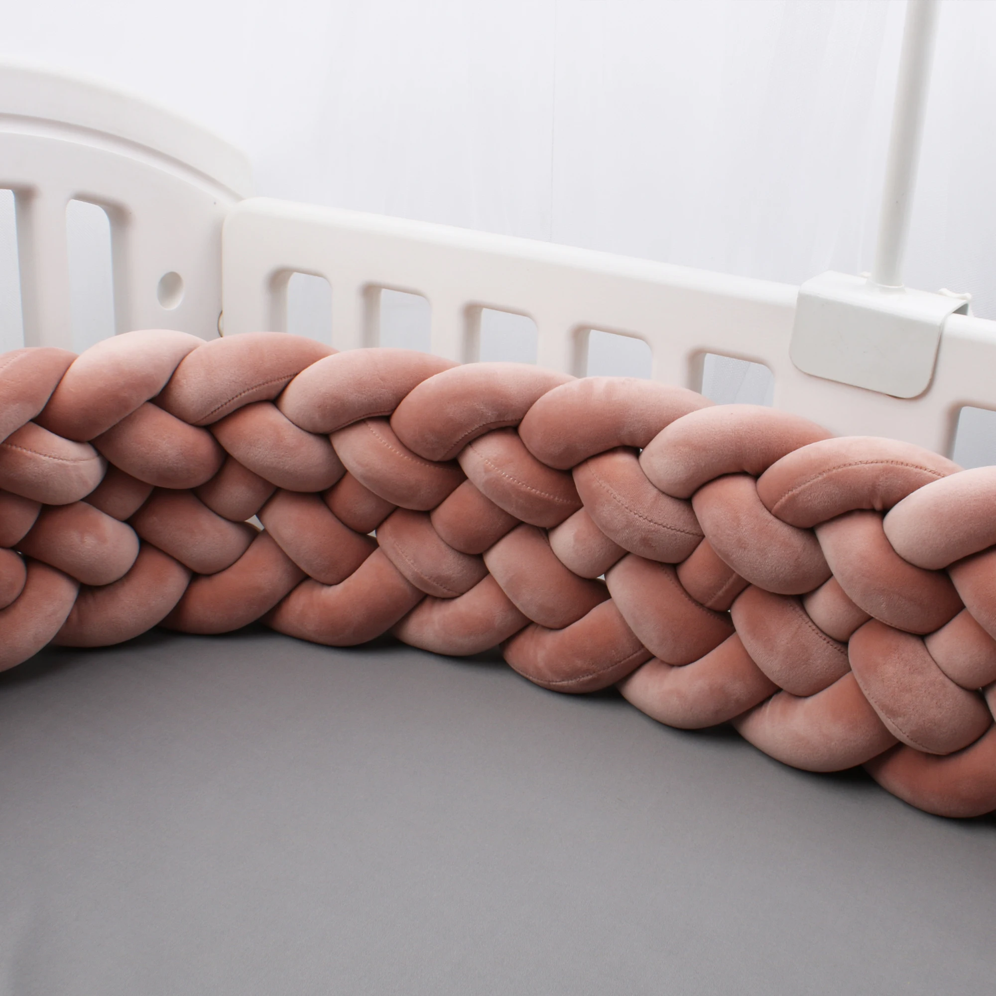 Baby Cot Bumper - Knotted Braided Cot Bumper - Cot Bed - Crib