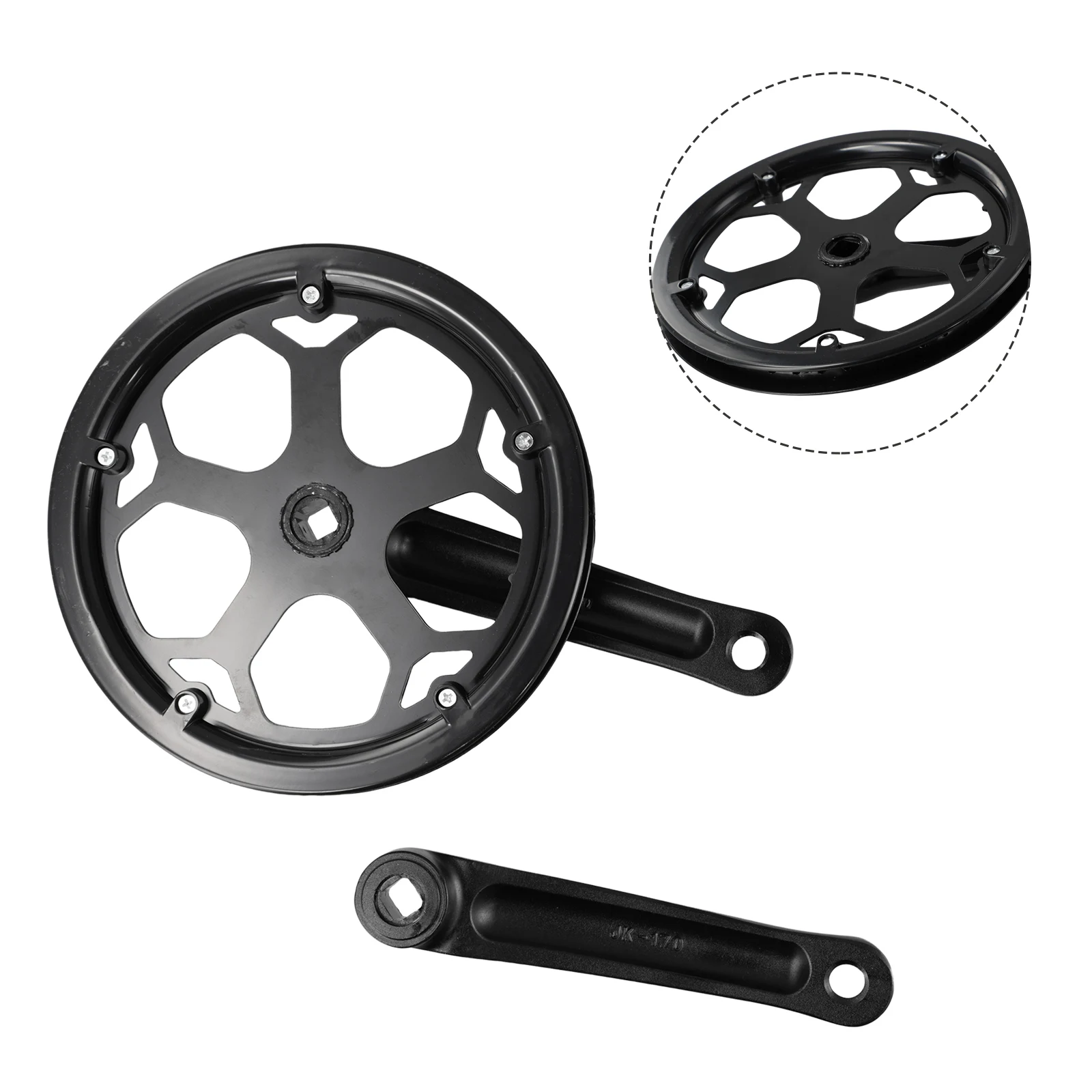 Vierkantloch-Kurbelgarnitur 170 mm mit 48T 40T 52T Kettenblättern, perfekt für verschiedene Fahrräder, einschließlich Elektro- und Fixies – Detail 1