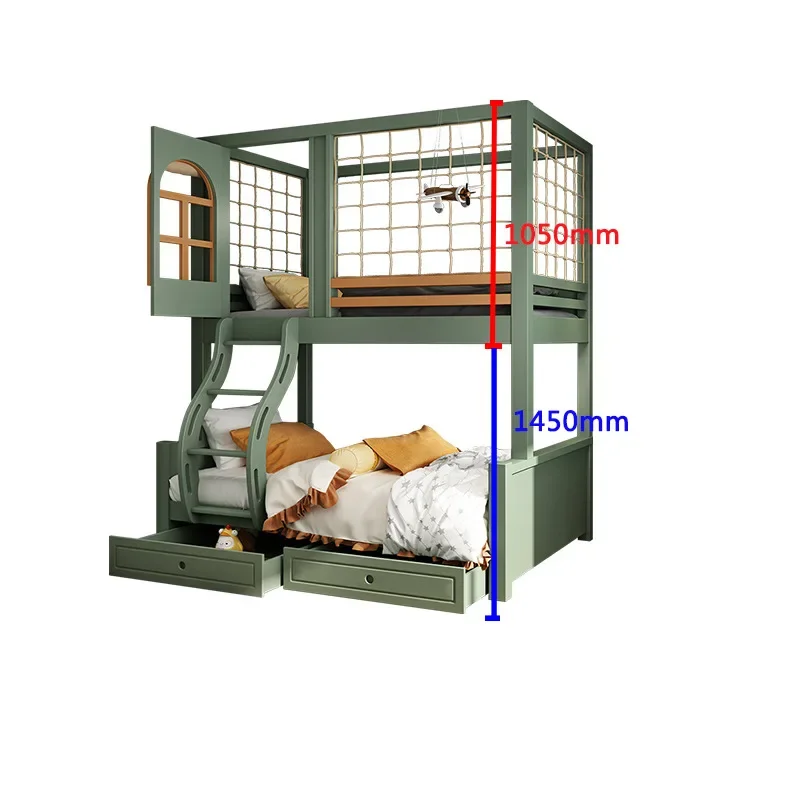 Solid Wood Castle Princess Bedroom Furniture Children Beds Girl Bunk Kids Bed Set Furniture with Slide 6