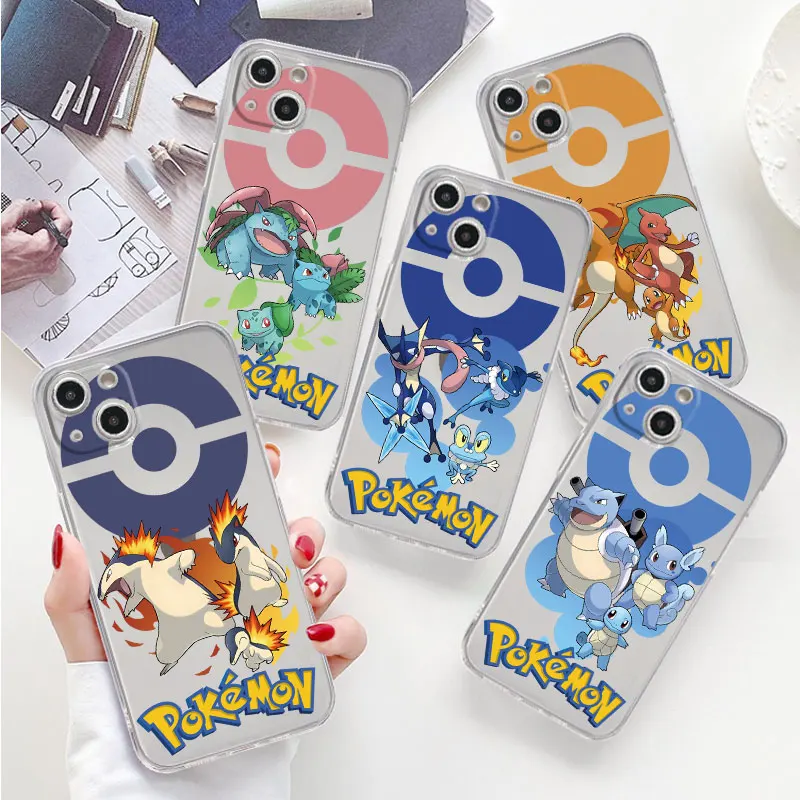 Custodia Morbida Per Iphone 15 14 Pro Max 13 12 11 Pro Max Mini Xr Xs X 8 7 6Plus Se 2020 Cover Posteriore Del Telefono Pokemon Blastoise Charizards
