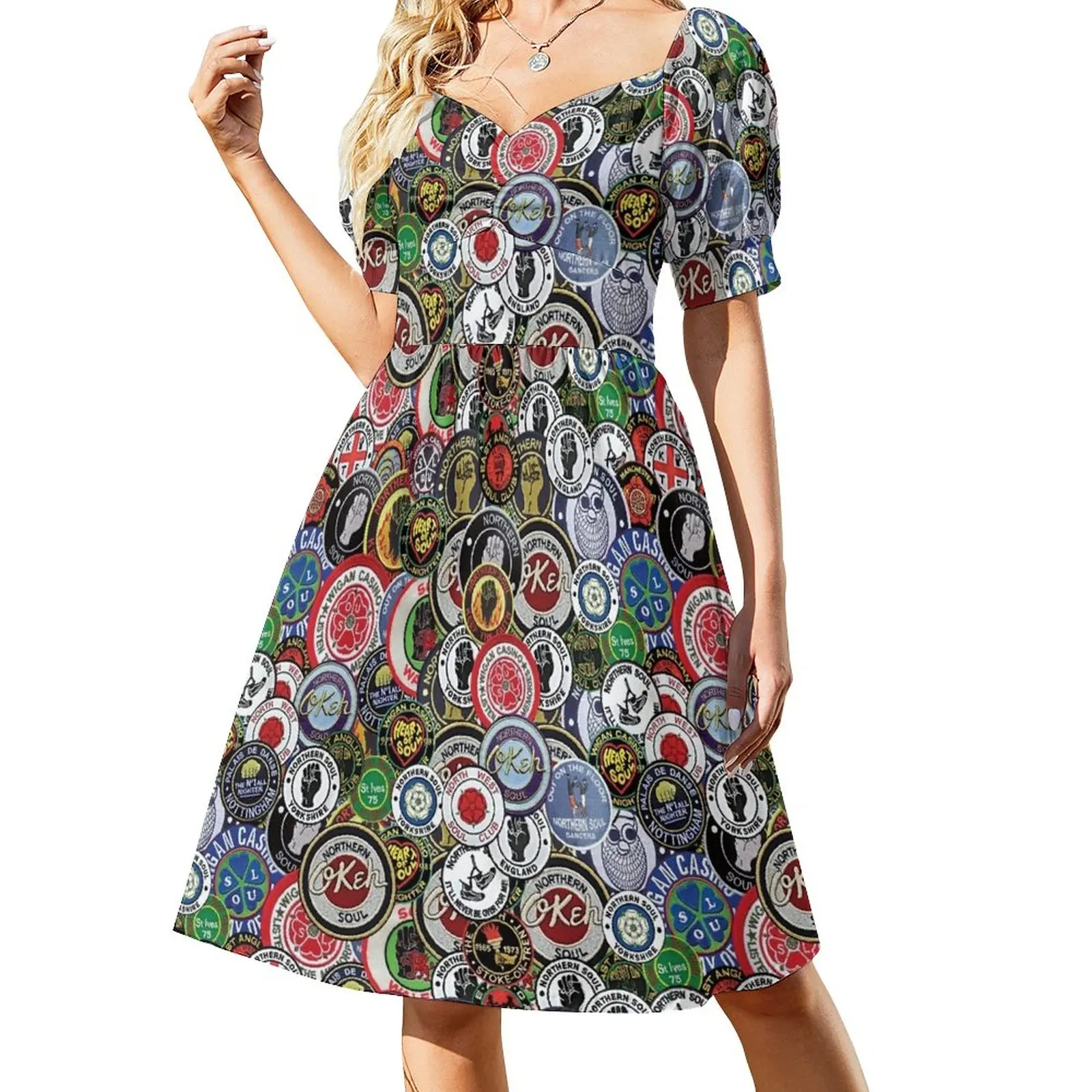 

Northern Soul Patches OKEH Wigan Pier Keep The Faith Sleeveless Dress long sleeve dress summer dresses