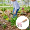 Little Gardener Tool Set Colorful  Safe Tools with Wood Hand Shovel Rake Fork Set Gardening Gifts for Kids Girls 2