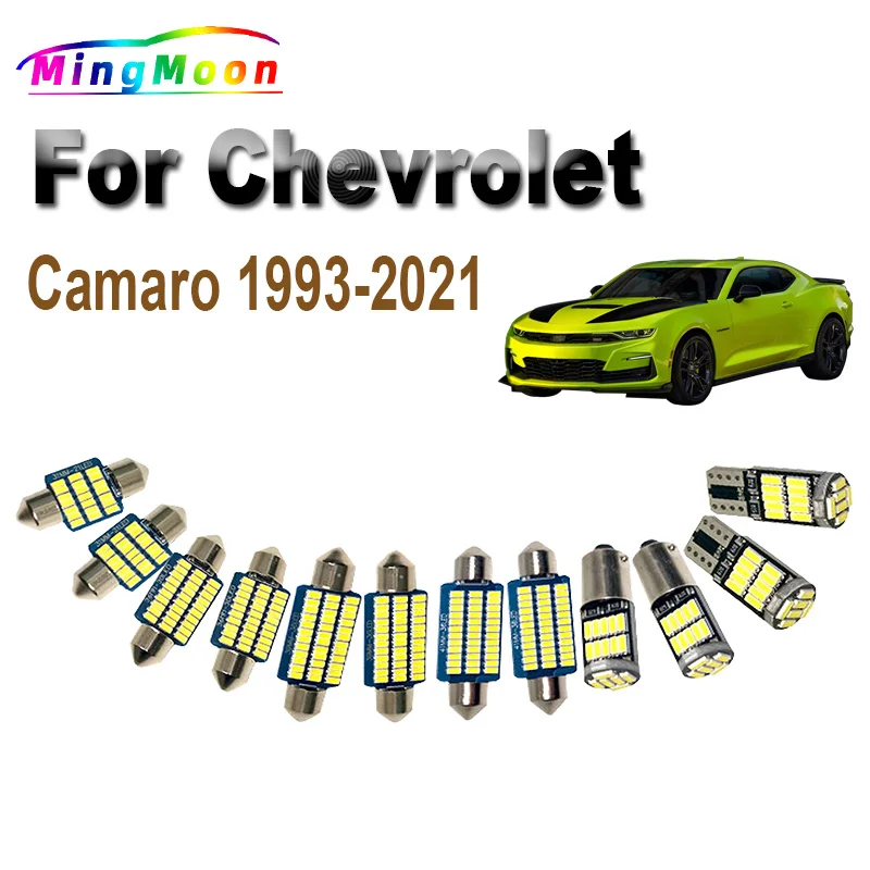 

Автомобильная лампа Canbus для Chevrolet Chevy Camaro 1993-2017 2018 2019 2020 2021, автомобильные лампы, внутренняя карта, купол, комплект