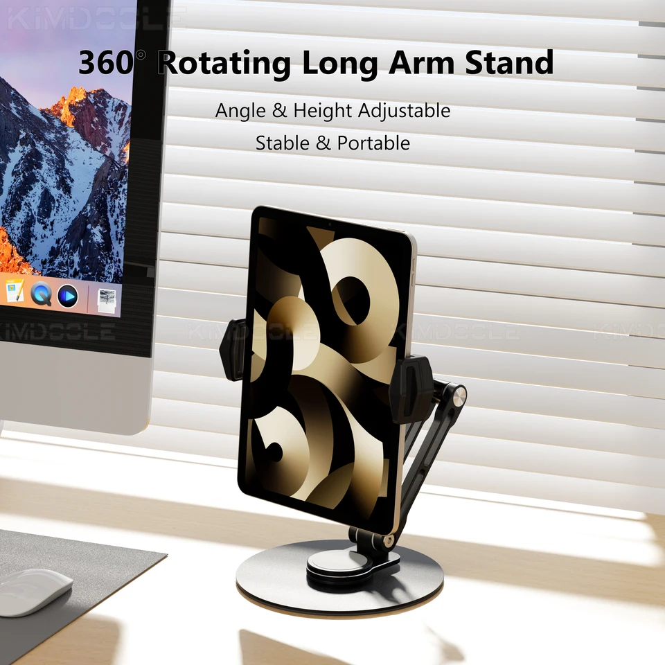 Supporto Pieghevole Magnetico Per Monitor Portatile, VESA 75x75, Regolabile In Altezza, Per Laptop Fino A 18.5
