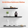 30/40/50CM Bathroom Floating Shelves Wall Mounted Shelving Kitchen Hanging Storage Shelf for Living Room Bedroom Organizer 1