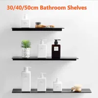 30/40/50CM Bathroom Floating Shelves Wall Mounted Shelving Kitchen Hanging Storage Shelf for Living Room Bedroom Organizer 1