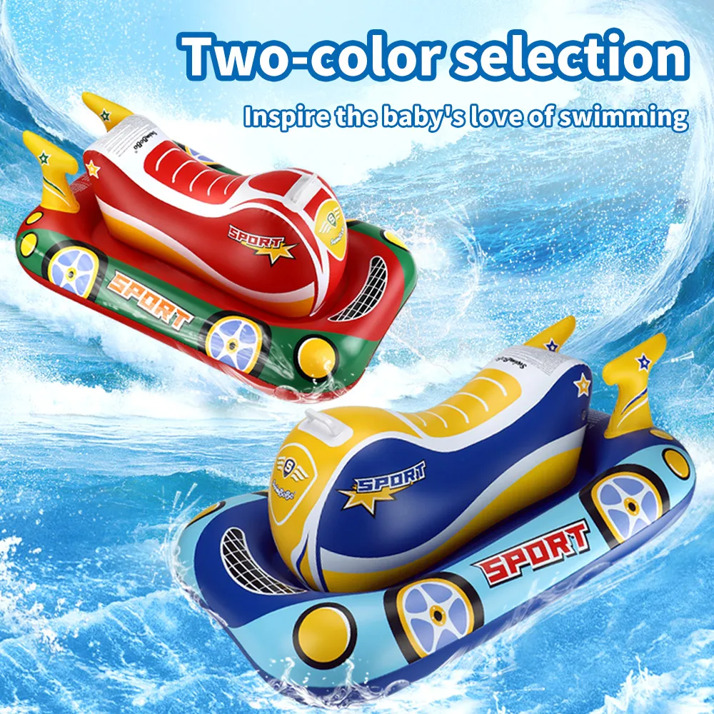 Swimbobo Kids Inflatable Swimming Seat Float New Cool Motorboat Ring Floating Thicken PVCFor Summer Baby Swim CircleWater Toy - Image 2