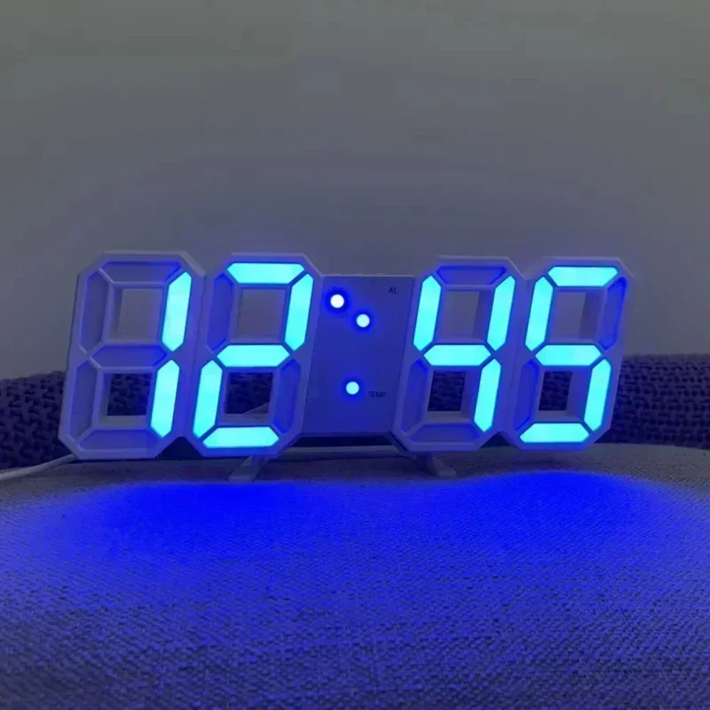 Wall Clock Desk Watches Living Room Interior Electronic Alarm Bedroom Decor Modern Home Decoration LED Table Clocks Garden