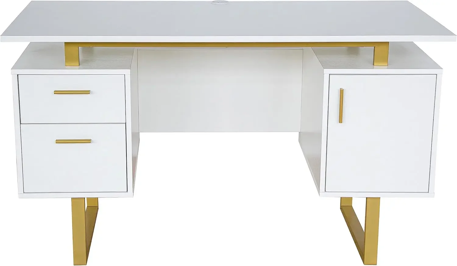 Techni Mobili Storage Drawers and Cabinet 51.25&rdquo; W-Modern Office Large Floating Desktop Surface Desk, 23.6" D x 51.2" W x 29.8"