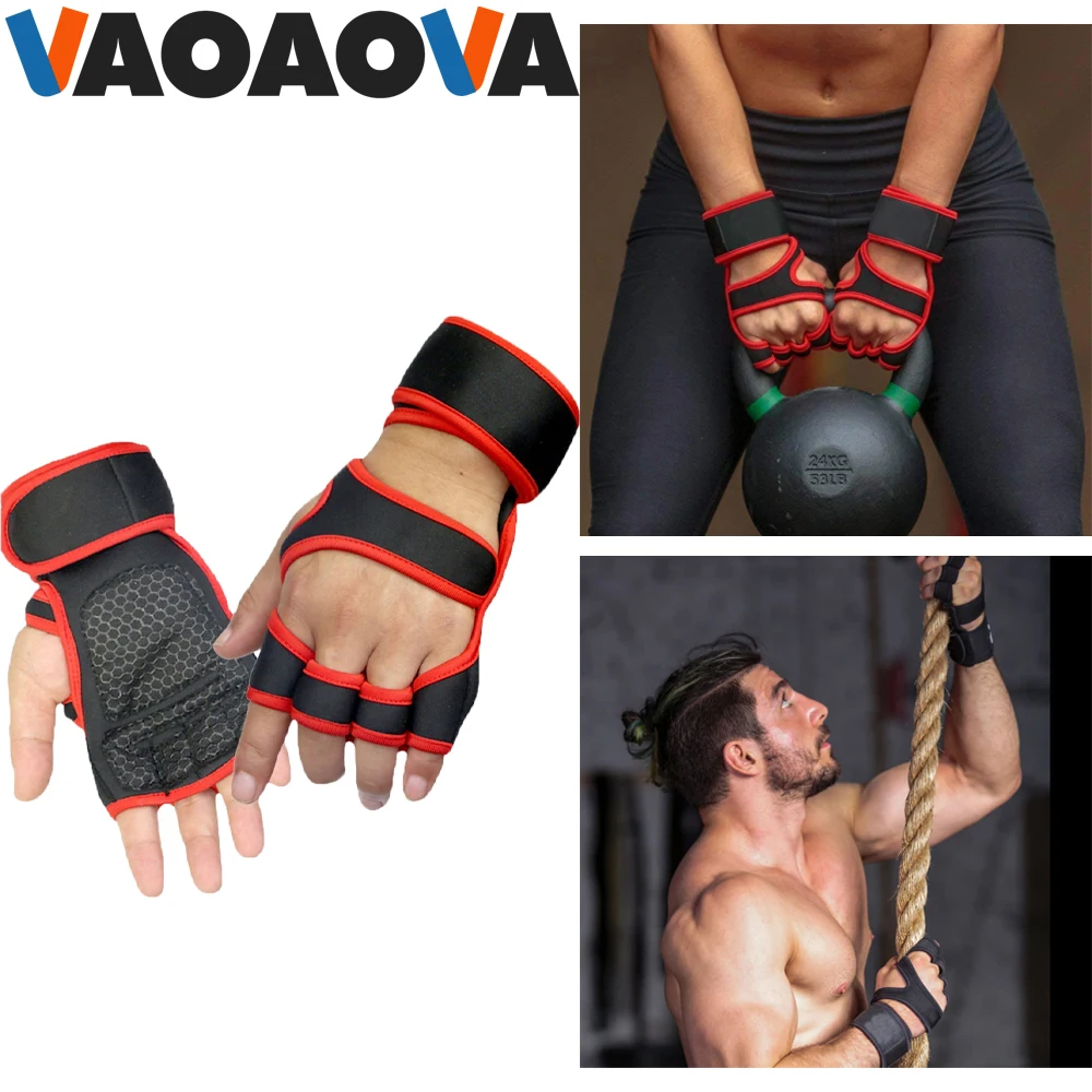 1Pair Cross Training Gloves with Wrist Support for WODs, Gym Workout, Weightlifting and Fitness, Strong Grip for Men & Women