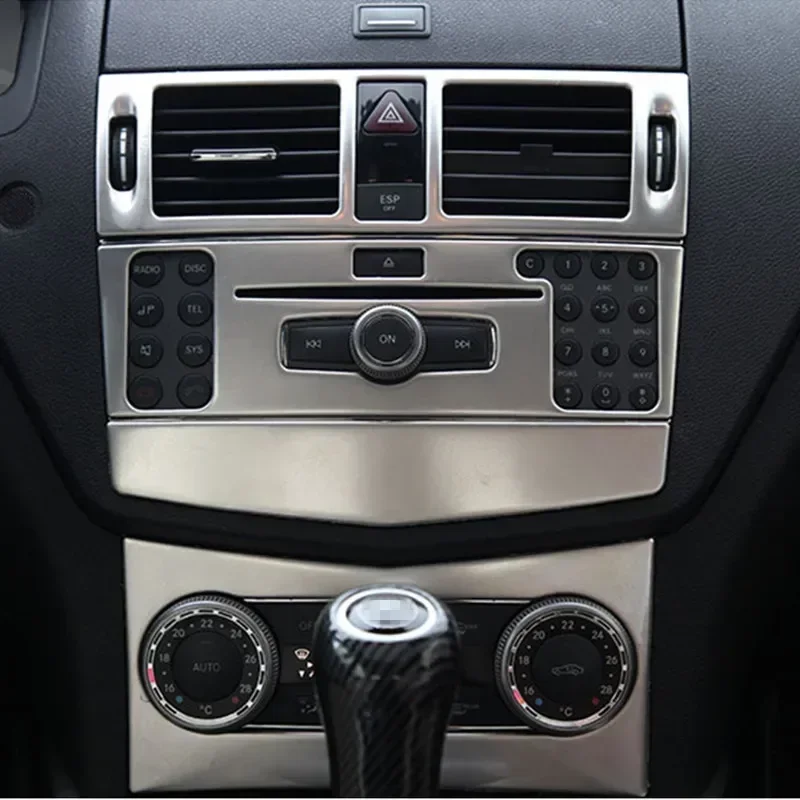 Car Styling Center Console Aria Condizionata CD Pannello di Copertura Trim Per Mercedes Benz Classe C W204 C200 C260 C300 C180 2007-2010