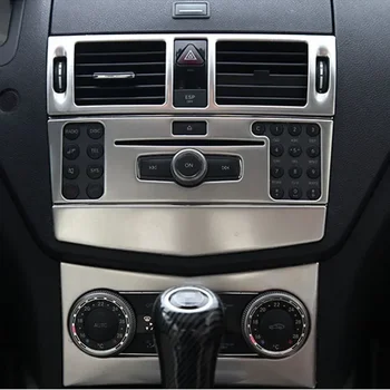 Car Styling Center Console Aria Condizionata CD Pannello di Copertura Trim Per Mercedes Benz Classe C W204 C200 C260 C300 C180 2007-2010