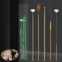 5/6pcs Feather Ear Pick Wax Remover Curette Ear Dig Tool Spoon Cleaner Stick Ear Dig Tools Ear Care Massage Relaxing 2