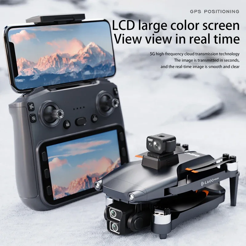 L600-1 Pro MAX GPS Drone 8K Professional HD Dual Camera With Screen 5G WIFI Obstacle Avoidance Brushless Quadcopter Drones 5KM,drone quadcopter